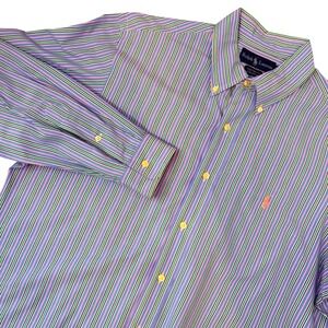 Ralph Lauren 100% Cotton Button Down Collared Shirt 16.5-34/35 Spring Preppy